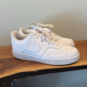 Size 7 - Nike Court Vision Next Nature Low Triple White W